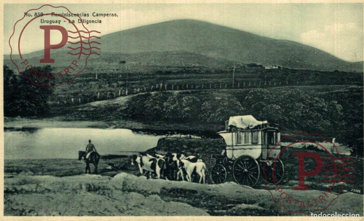 Postais: URUGUAY Reminiscencias Camperas Uruguay Diligencia Stagecoach Rural F. Pinto