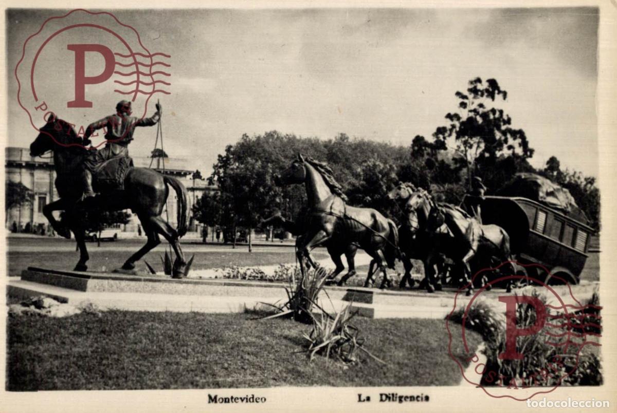 Postales: URUGUAY. MONTEVIDEO. LA DILIGENCIA RPPC FOTOGRAFICA