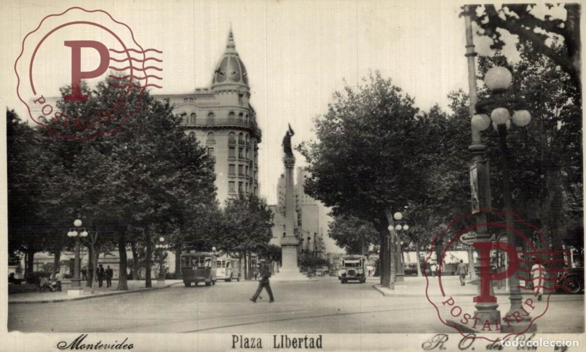 Postales: URUGUAY. MONTEVIDEO. PLAZA LIBERTAD. RPPC FOTOGRAFICA