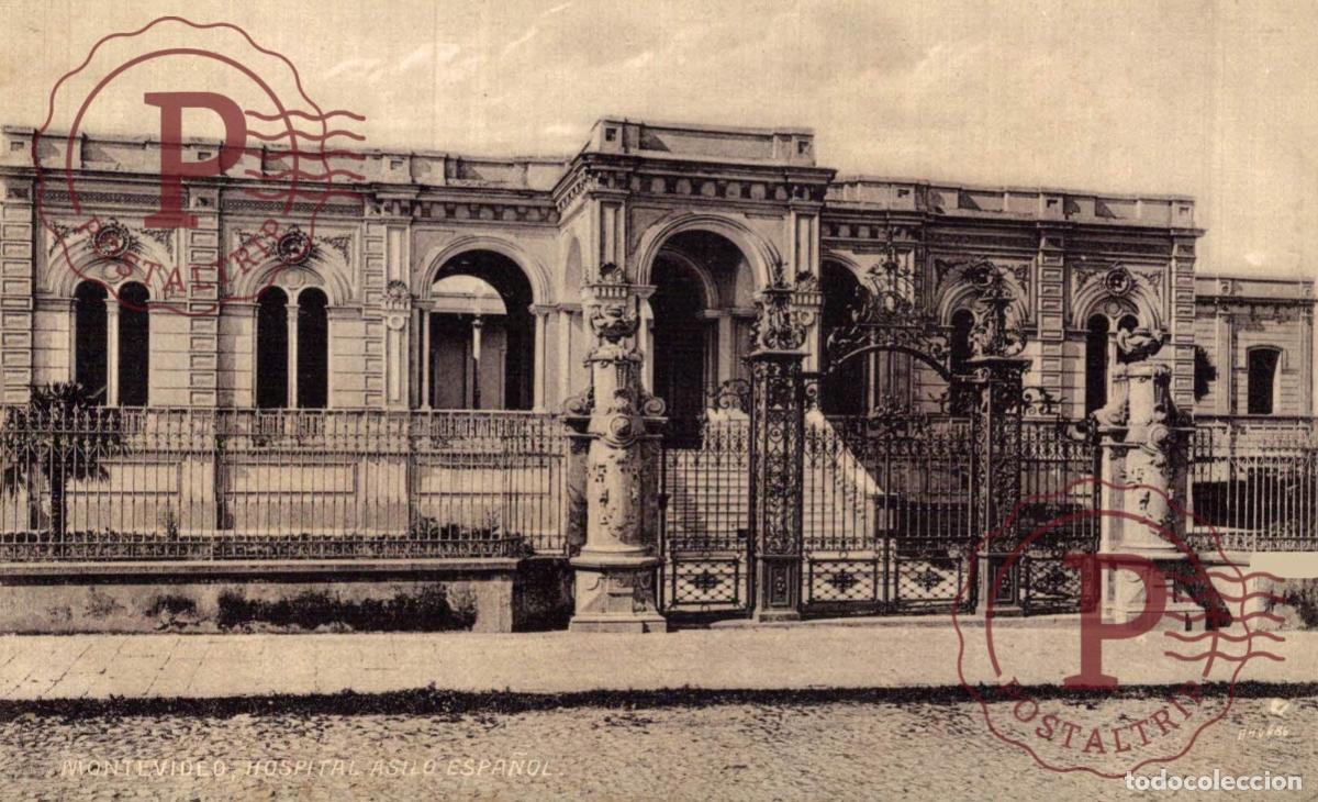 Postales: URUGUAY. MONTEVIDEO. HOSPITAL ASILO ESPA&Ntilde;OL.