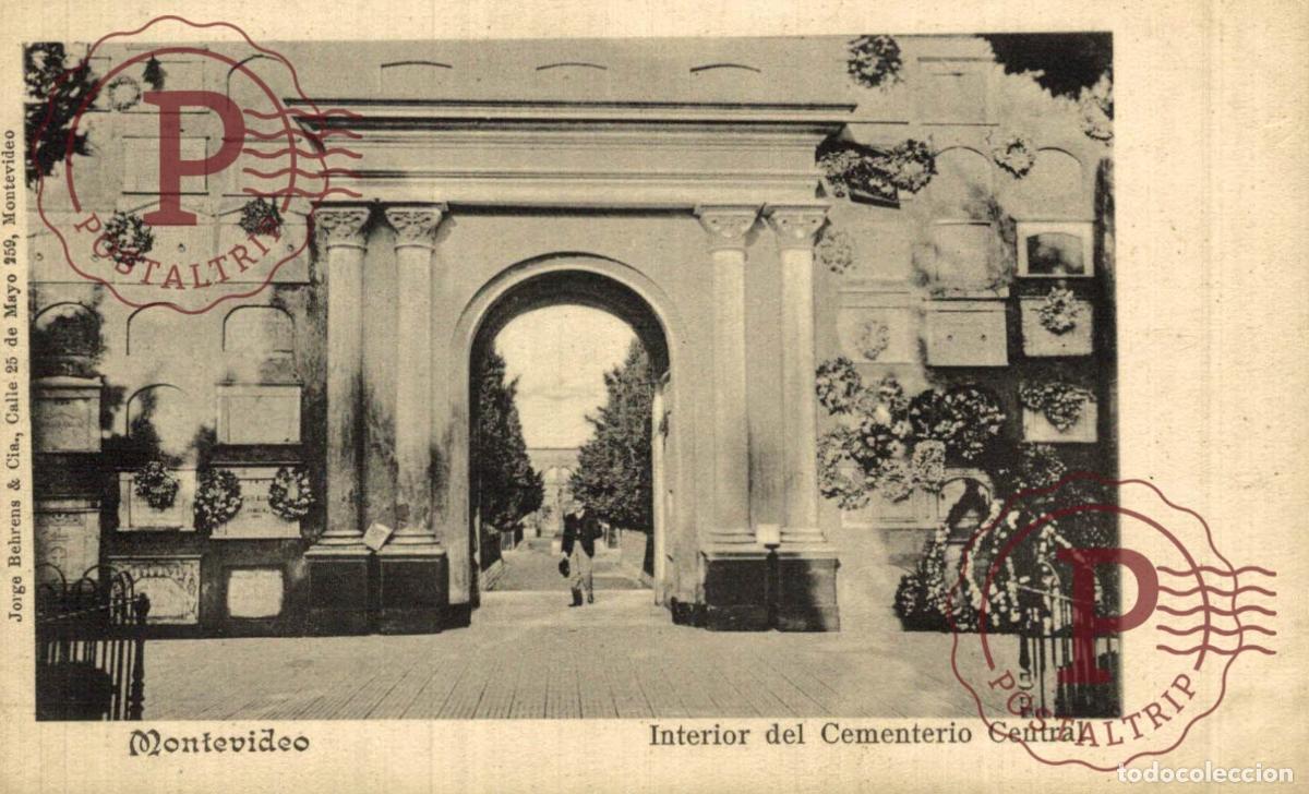 Postales: URUGUAY. Montevideo Cementerio Central Arquitectura Funeraria Jorge Behrens. cemetery. cimeti&egrave;re.
