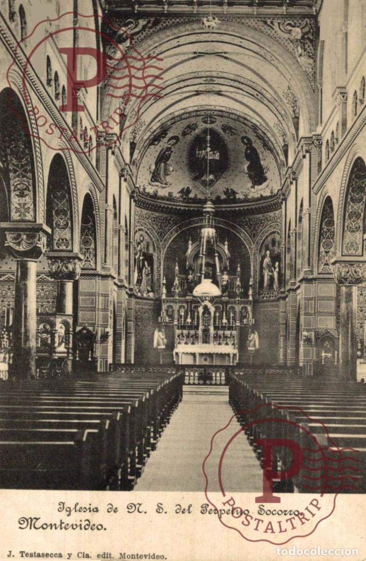 Postales: URUGUAY. MONTEVIDEO. IGLESIA DE NTRA SRA DEL PERPETUO SOCORRO. INTERIOR