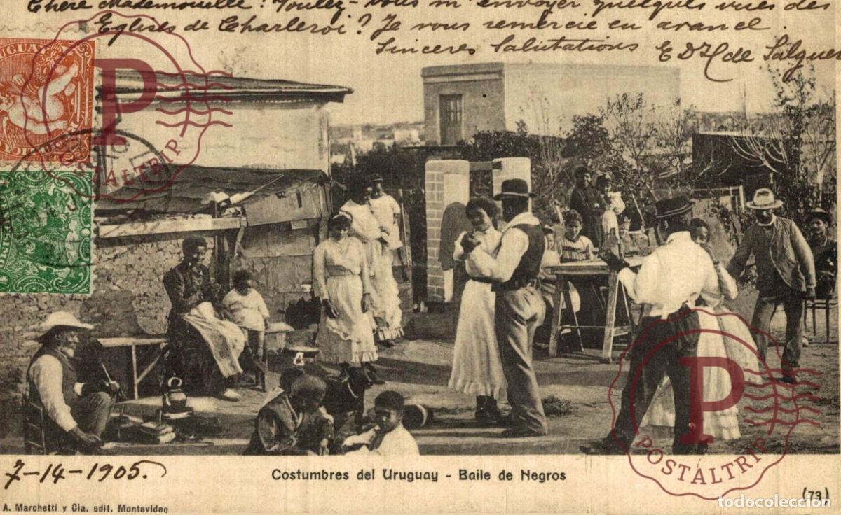 Postales: URUGUAY. COSTUMBRES DEL URUGUAY. BAILE DE NEGROS.