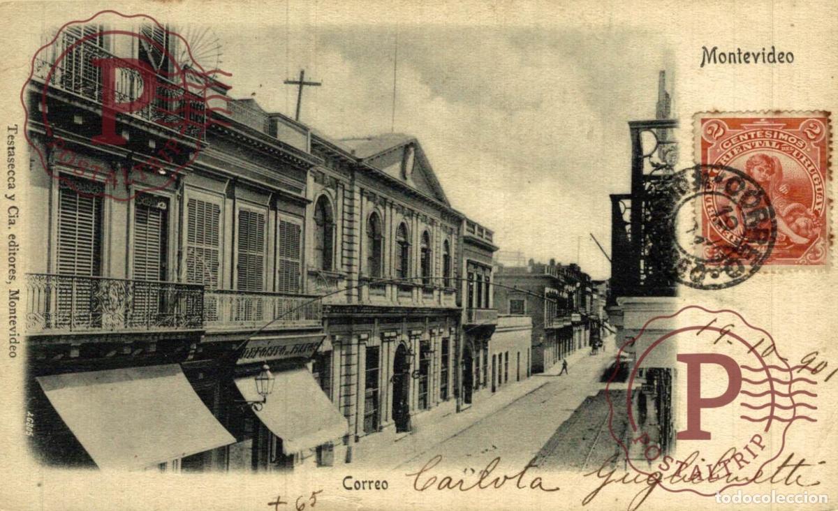 Postales: URUGUAY. MONTEVIDEO. CORREO. TESTASECCA Y CIA