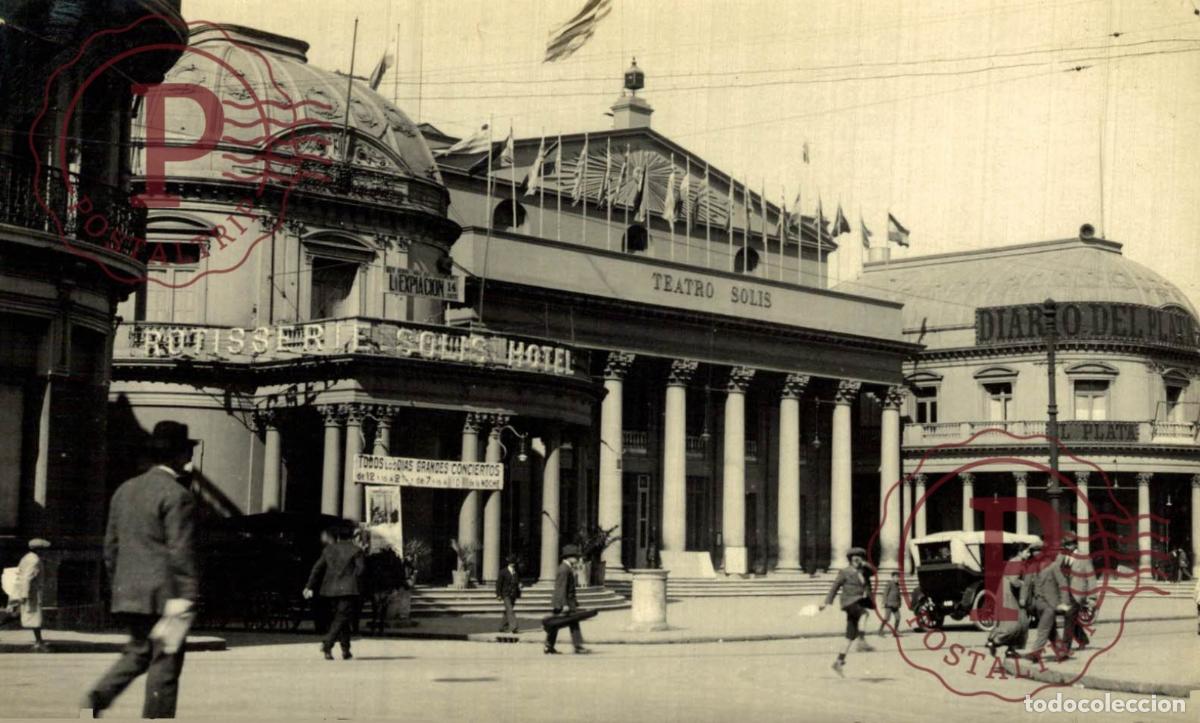 Postales: URUGUAY. MONTEVIDEO. TEATRO SOLIS, RPPC FOTOGRAFICA.