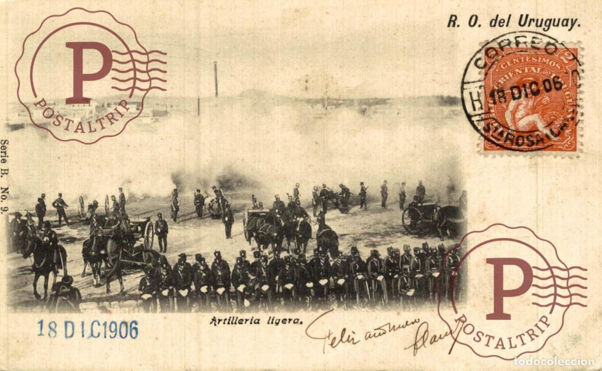 Postales: URUGUAY. ARTILLERIA LIGERA 1906. MILITAR. MILITAIRE. MILITARY