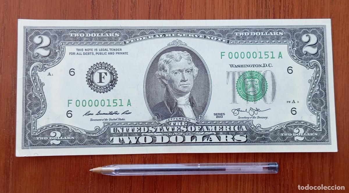 Postales: Gran tarjeta postal post card americana billete 2 dolares. Made in USA.