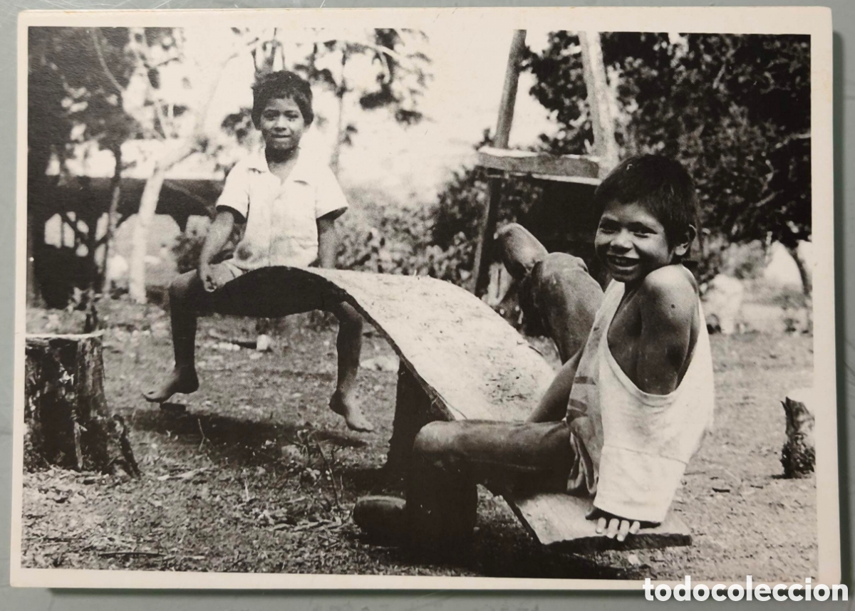 Postales: Nicaragua. Matagalpa 1985. Ni&ntilde;os en columpio
