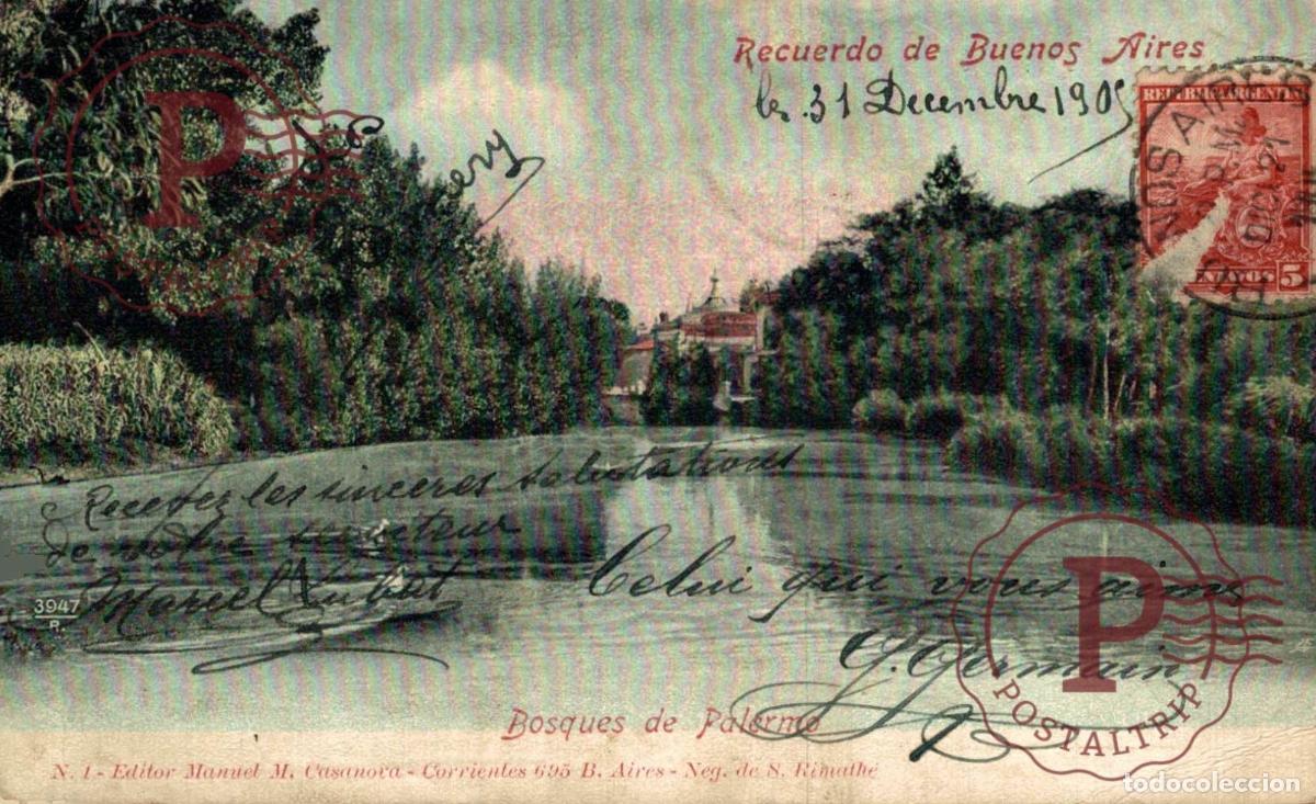 Postales: ARGENTINA. RECUERDO DE BUENOS AIRES. BOSQUES DE PALERMO