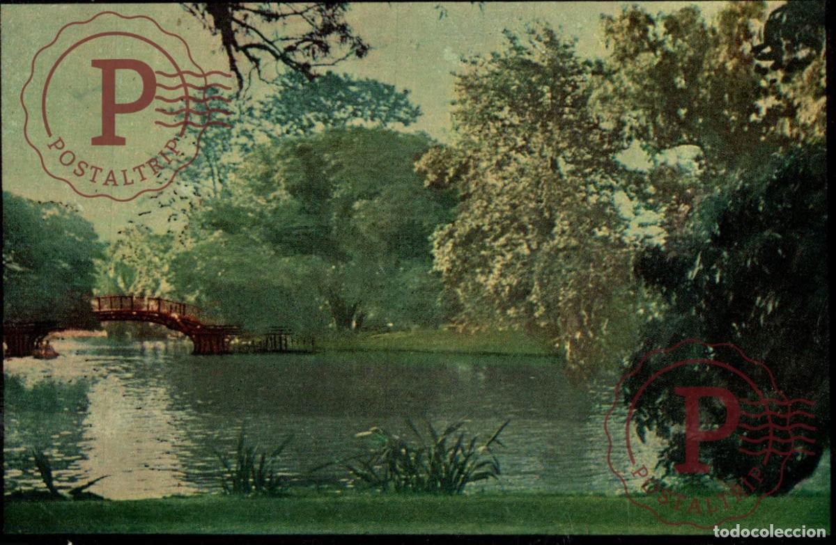 Postales: ARGENTINA. ROSARIO. PARQUE SARMIENTO. LAGO. INDUSTRIA ARGENTINA. C. DUPONT FARBE. EDIT.