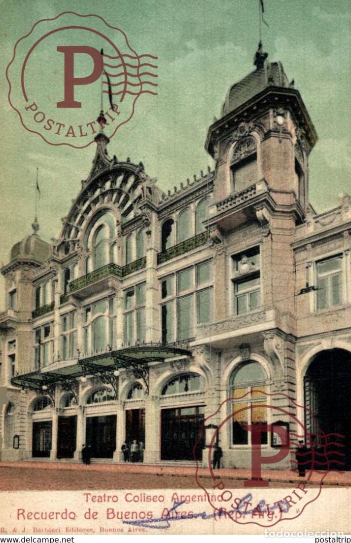 Postales: teatro coliseo RECUERDO DE BUENOS AIRES ARGENTINO TEATRO THEATER theatrecollection
