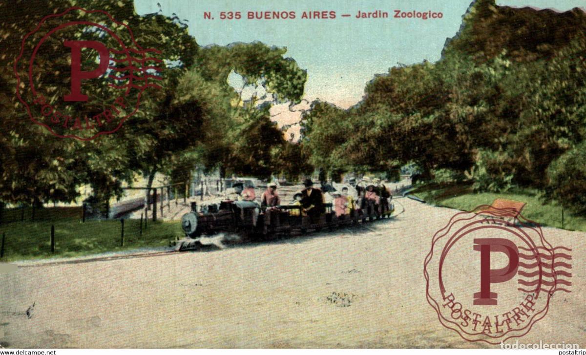 Cartes Postales: BUENOS AIRES JARDIN ZOOLOGICO TREN RAILWAY CHEMIN DE FER MINIUATURE MINI TRAIN REPUBLICA ARGENTIN