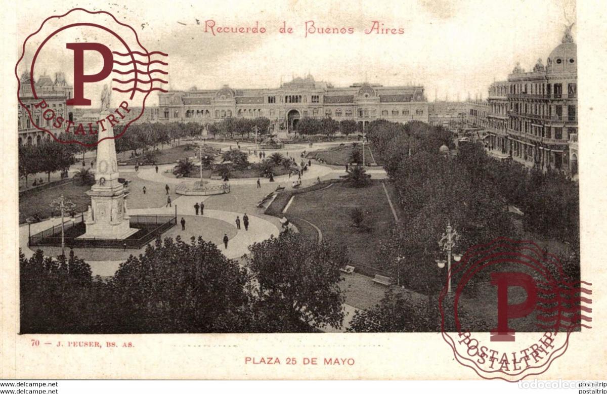 Postkarten: RECUERDO DE BUENOS AIRES PLAZO 25 MAYO