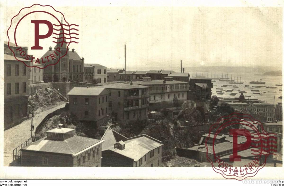 Postkarten: CHILE. RPPC CERRO CONCEPCION VALPARAISO FOTOGRAFICA