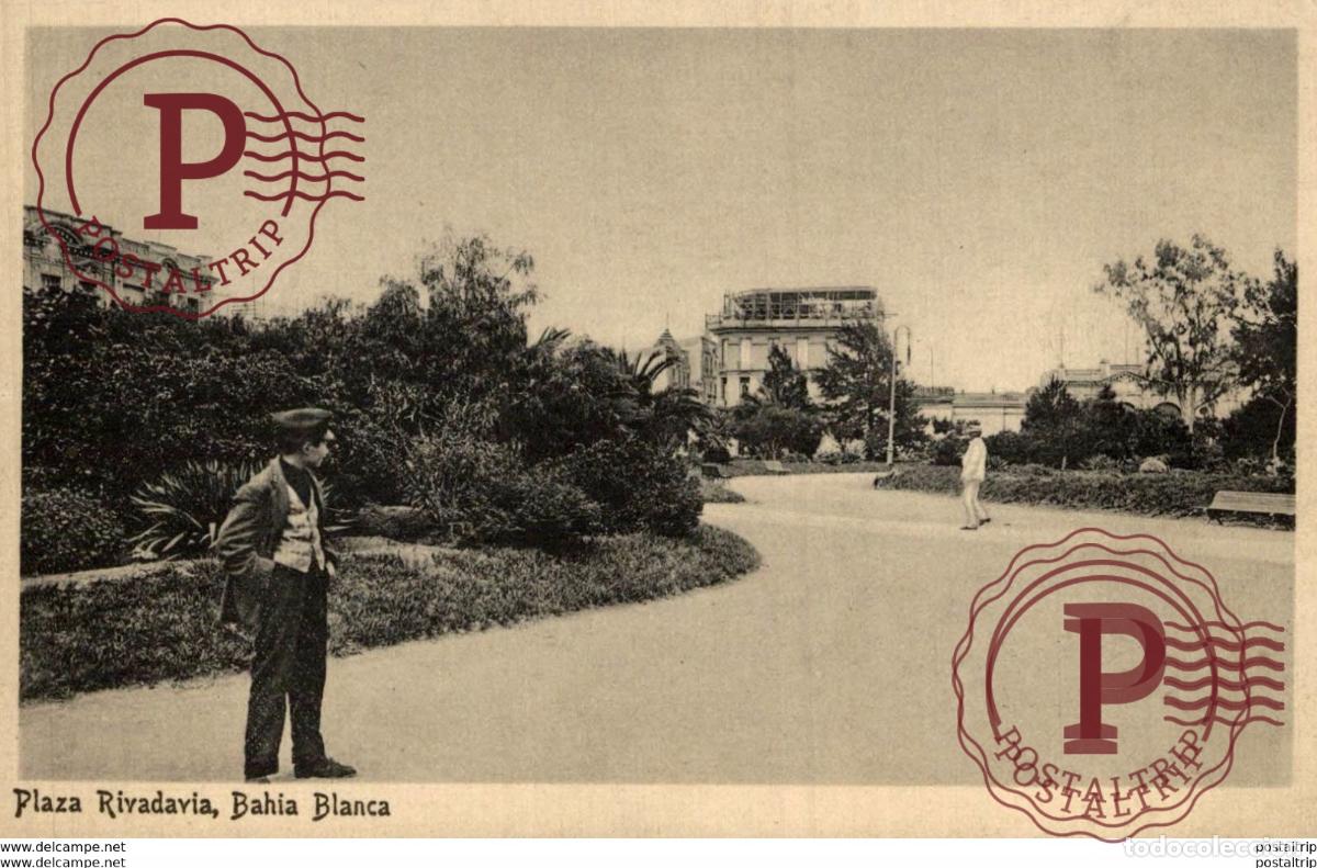Postales: PLAZA RIVADAVIA BAHIA BLANCA ARGENTINA