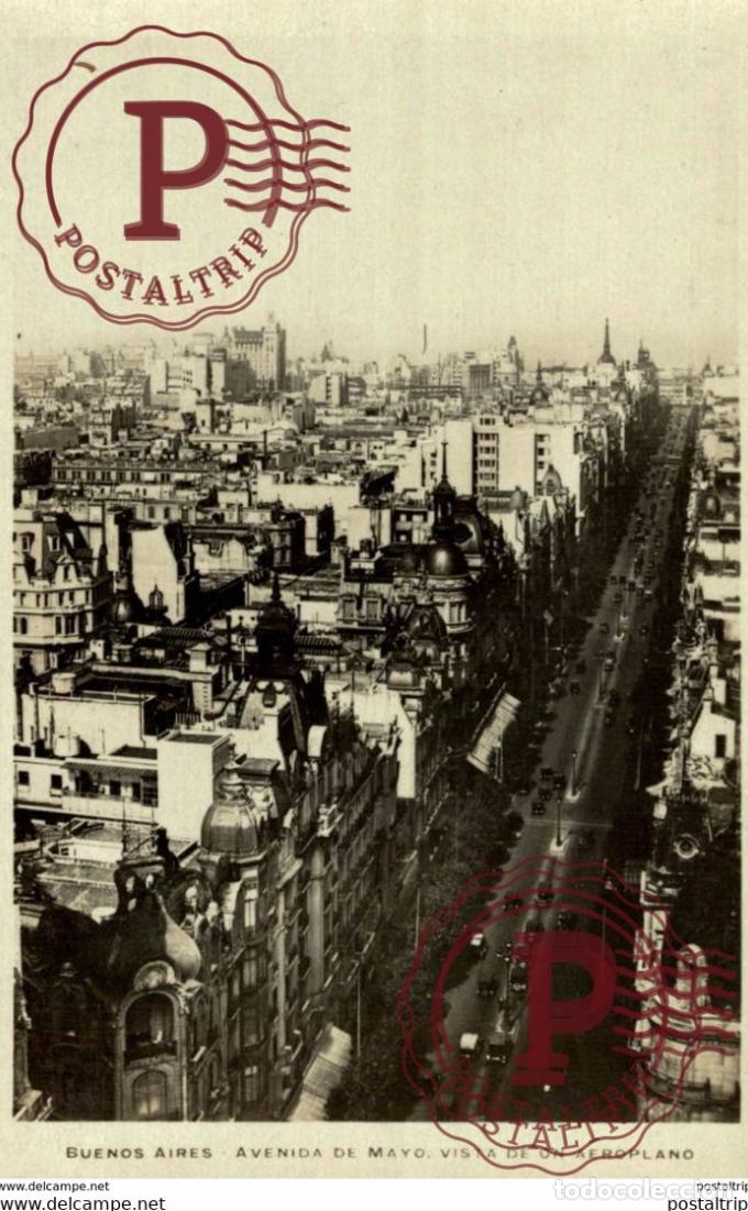 Postales: CRPPC FOROPOSTAL BUENOS AIRES AVENIDA DE MAYO VISTA DE UN AEROPLANO ARGENTINA