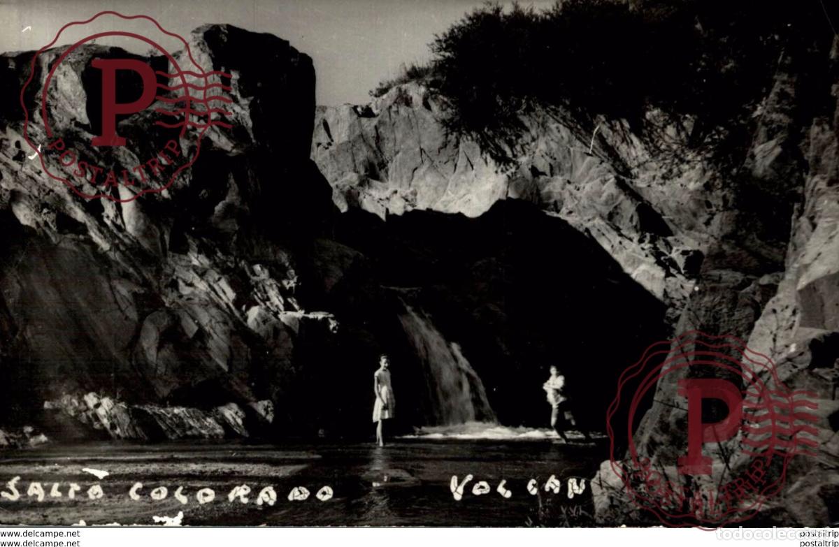 Postales: RPPC FOTOPOSTAL salto colorado volcan ARGENTINE REPUBLICA ARGENTINA