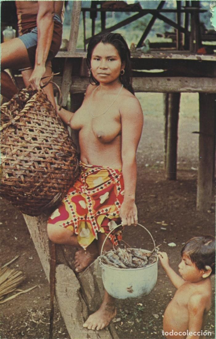 Postales: Mujer de la tribu Waunan, tribu relacionada con los Chocoes. Sin circular. ED. MIKE ROBERTS