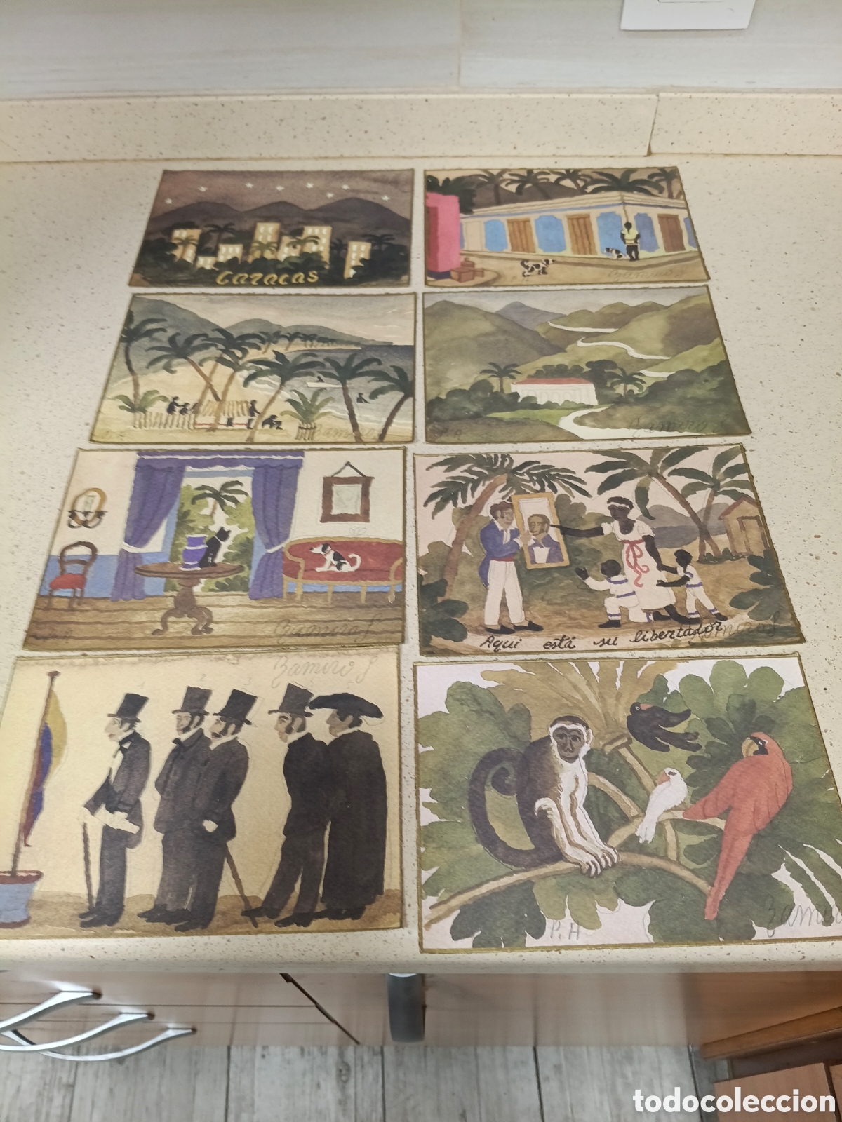 Postales: VENEZUELA-CARACAS.(8 ESTAMPAS ORIGINALES DE RAMIRO FERNANDEZ SAUS). SERIE LIMITADA