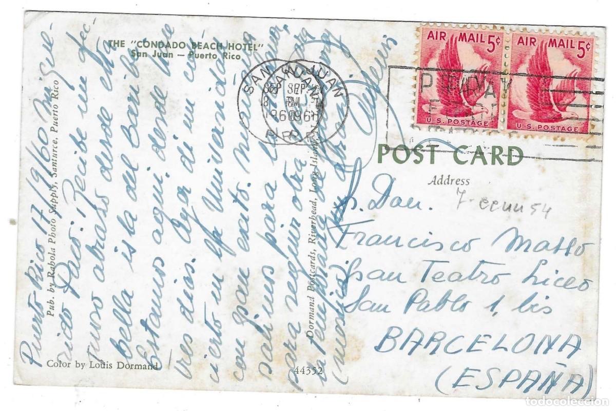 Postales: Postal EE.UU. The Condado Beach Hotel. ref. 7-eeuu54 - Foto 2