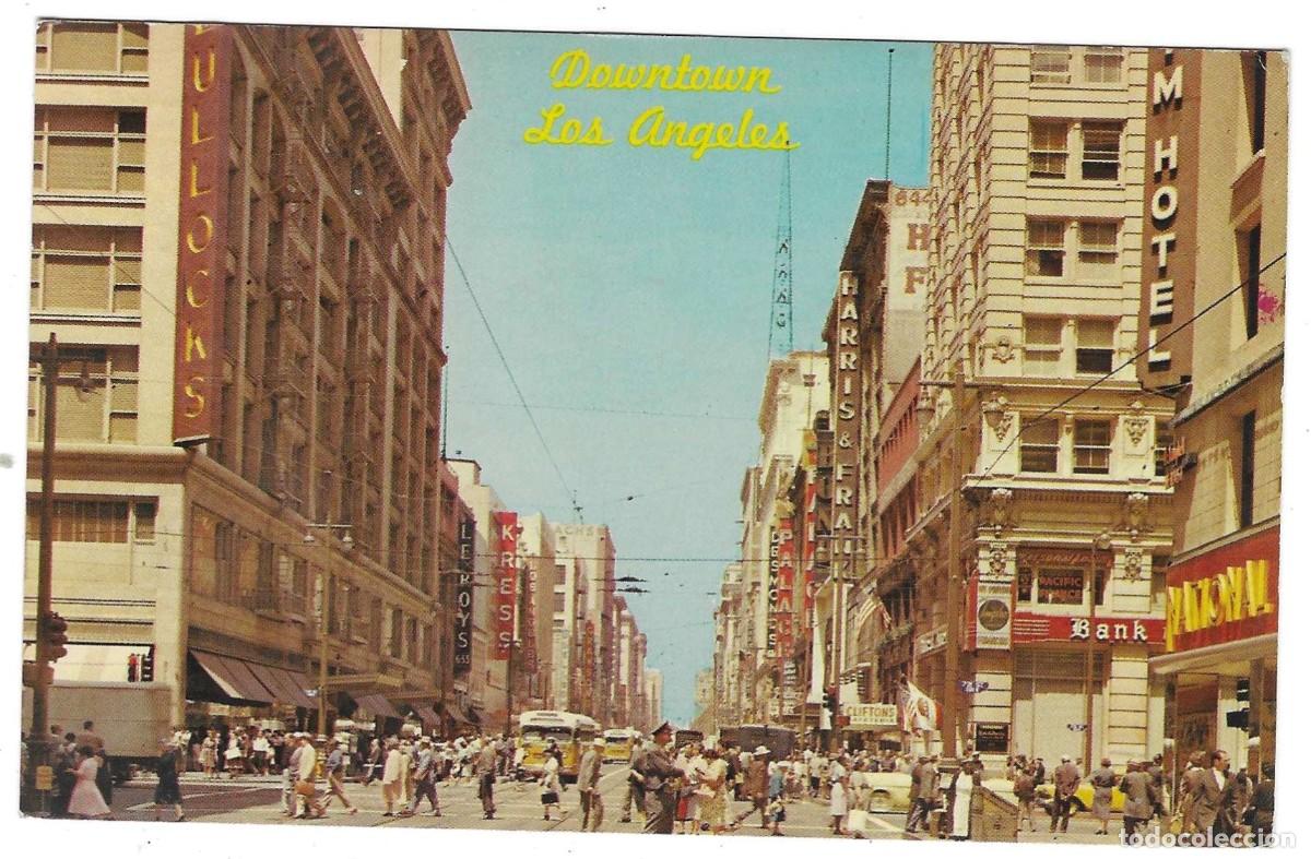 Postales: Postal EE.UU. Broadway Street scene of downtown. Los Angeles. ref. 7-eeuu56