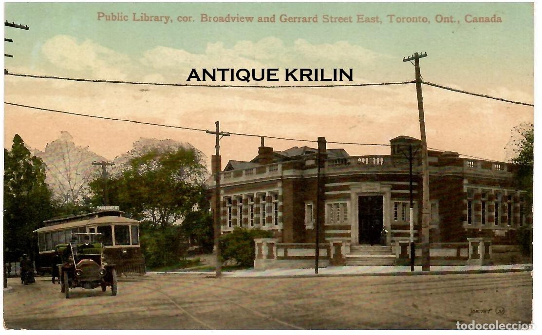 Postales: CANADA / TORONTO / PUBLIC LIBRARY / VALENTINE & SONS N&ordm; 106767/ FRANQUEADA 1912