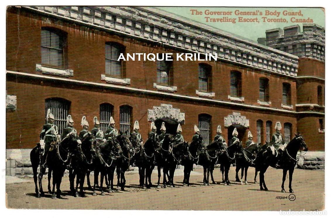 Postales: CANADA / TORONTO / BODY GUARD GOVERNOR GENERAL / VALENTINE & SONS N&ordm; 105684/ FRANQUEADA 1912