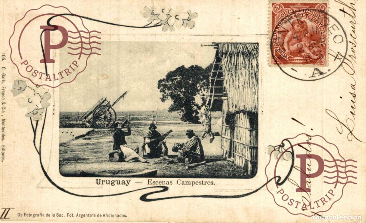 Postales: URUGUAY. ESCENAS CAMPESTRES.