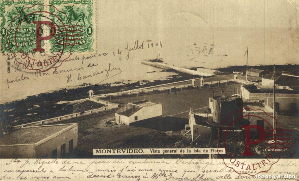 Cartes Postales: URUGUAY. MONTEVIDEO. Vista general de la Isla de Flores