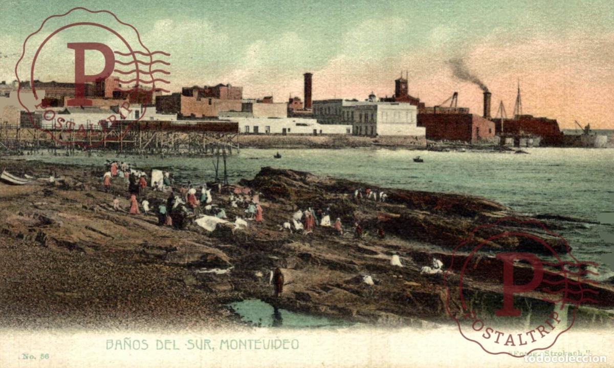 Postales: URUGUAY MONTEVIDEO EL PRADO. BA&Ntilde;OS DEL SUR - Foto 1
