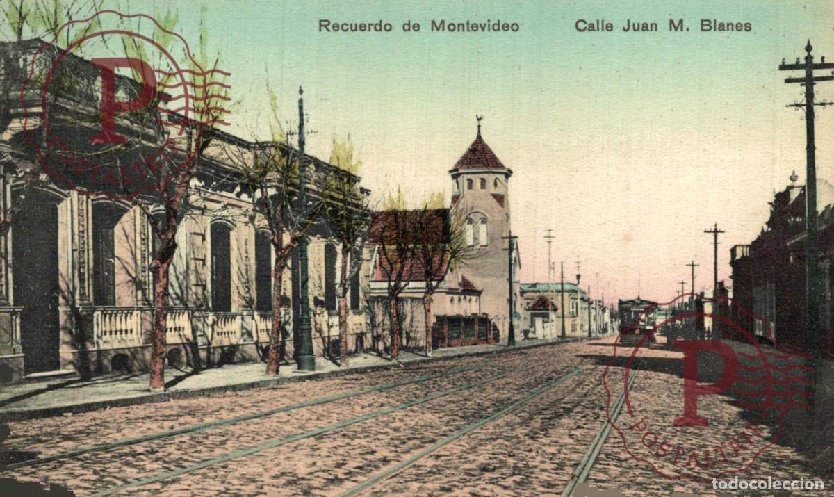 Postales: URUGUAY MONTEVIDEO CALLE JUAN M BLANES TRANVIA. ED. BONGOLL COLOREADA