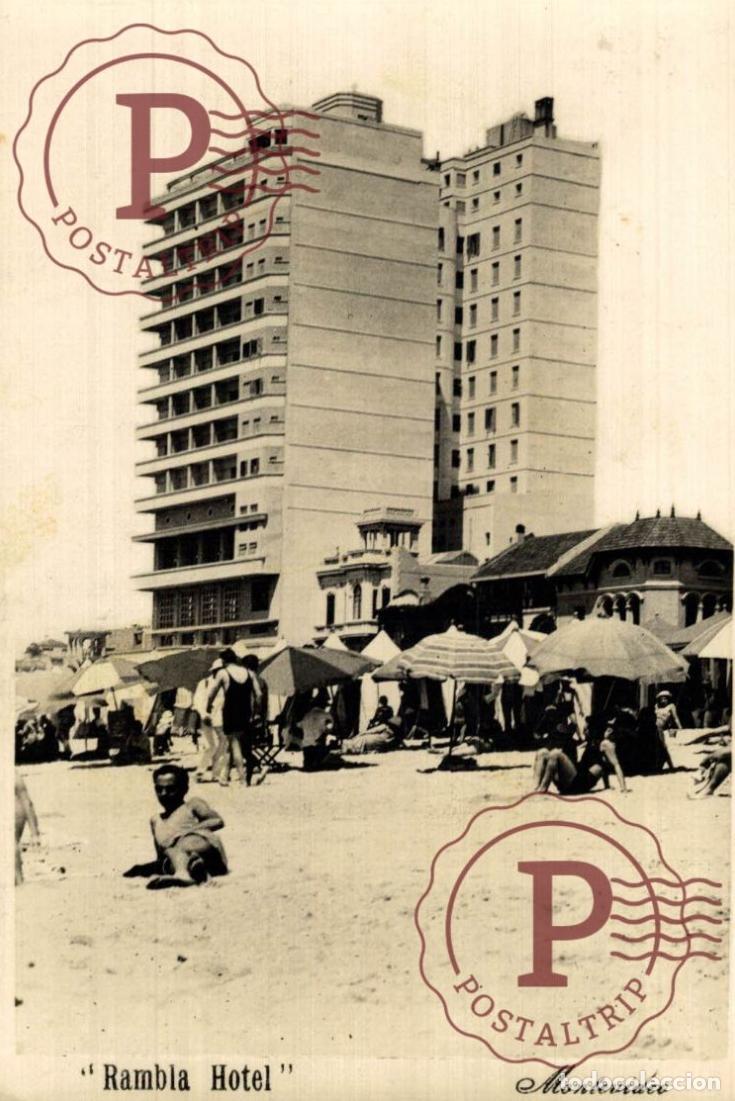 Postales: URUGUAY MONTEVIDEO RAMBLA HOTEL RPPC FOTOGRAFICA