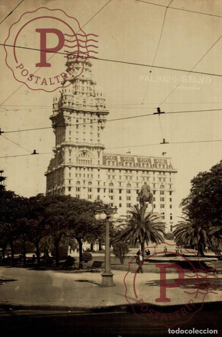Postales: URUGUAY MONTEVIDEO PLAZA INDEPENDENCIA PALACIO SALVO. RPPC SATRAP