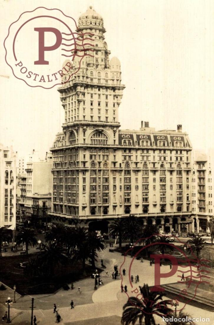 Postales: URUGUAY MONTEVIDEO PLAZA INDEPENDENCIA PALACIO SALVO. RPPC FOTOGRAFICA