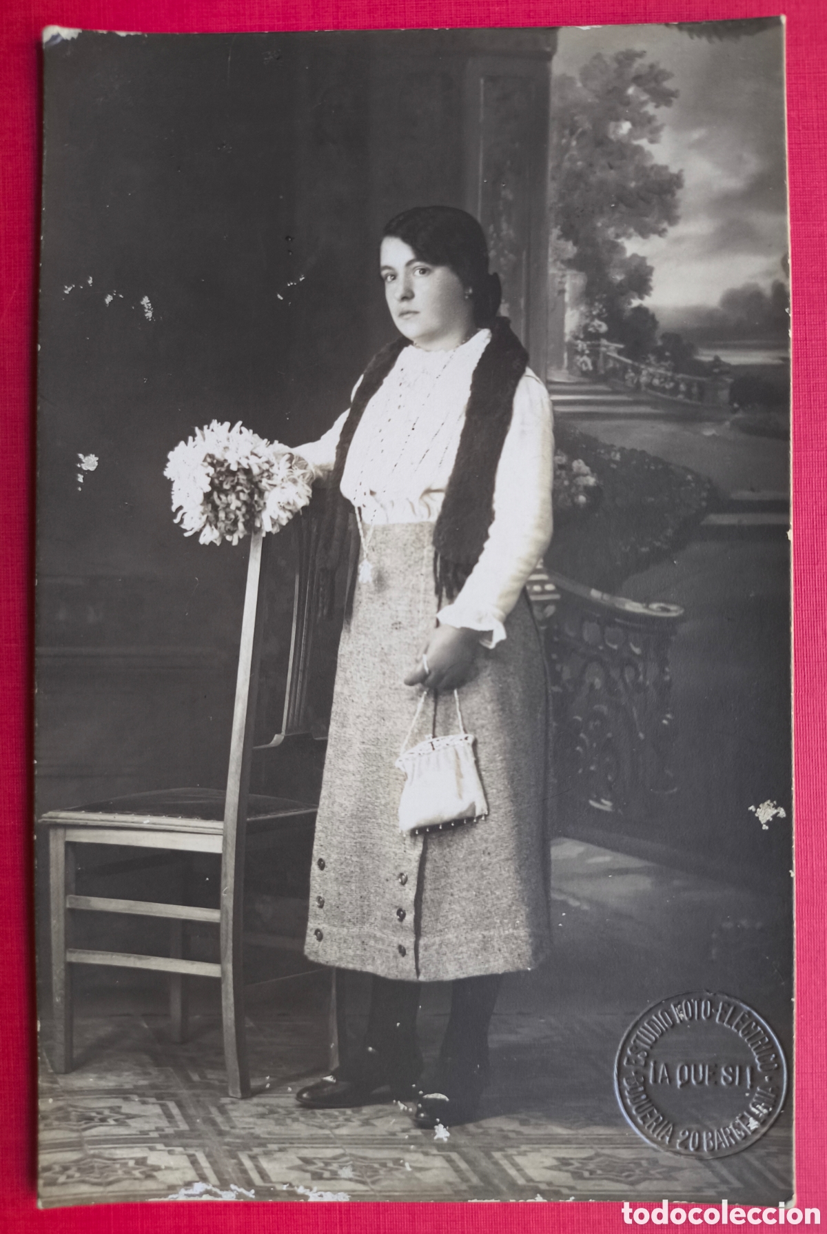 Postales: RETRATO DE ESTUDIO DAMA POSTAL FOTOGR&Aacute;FICA ESTUDIO ! A QUE SI ! BARCELONA C. 1920