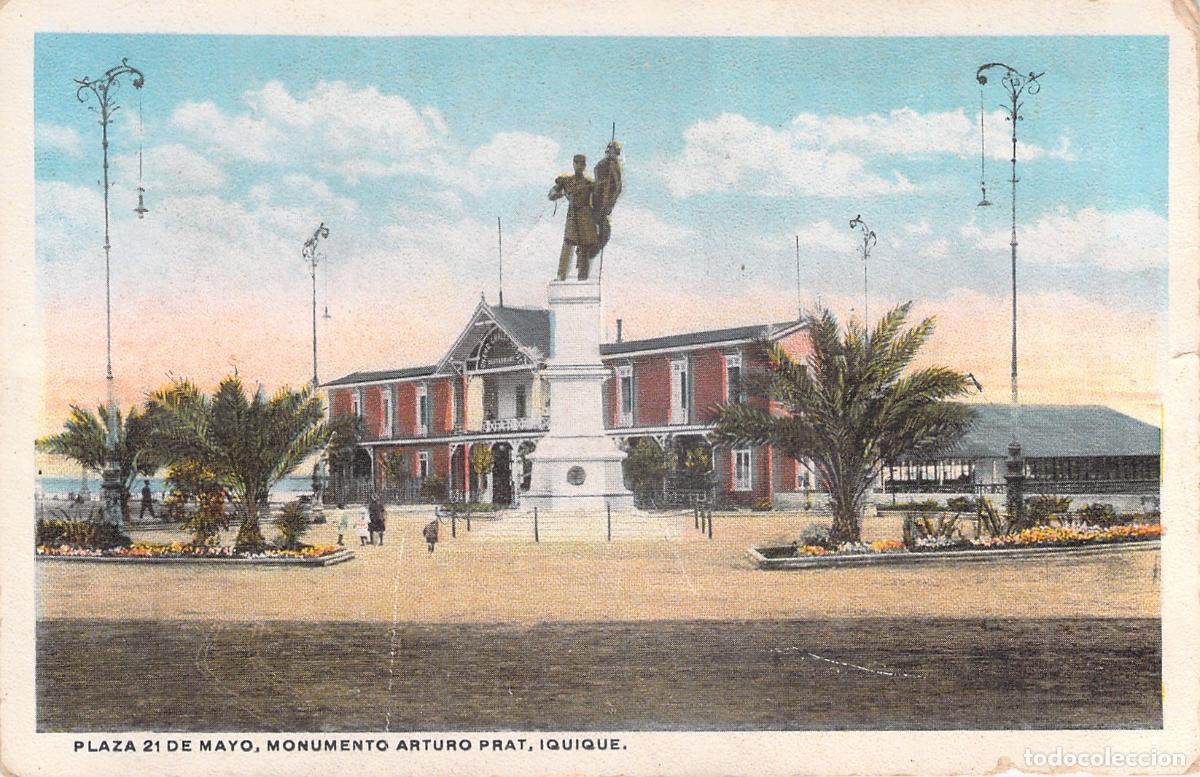 Postales: Postal de Plaza 21 de Mayo y Monumento a Arturo Prat en Iquique