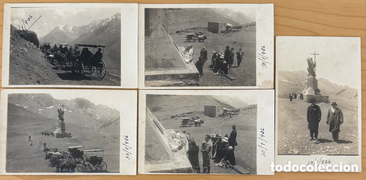 Postales: Chile Argentina Cruce cordillera 1926 5 postales