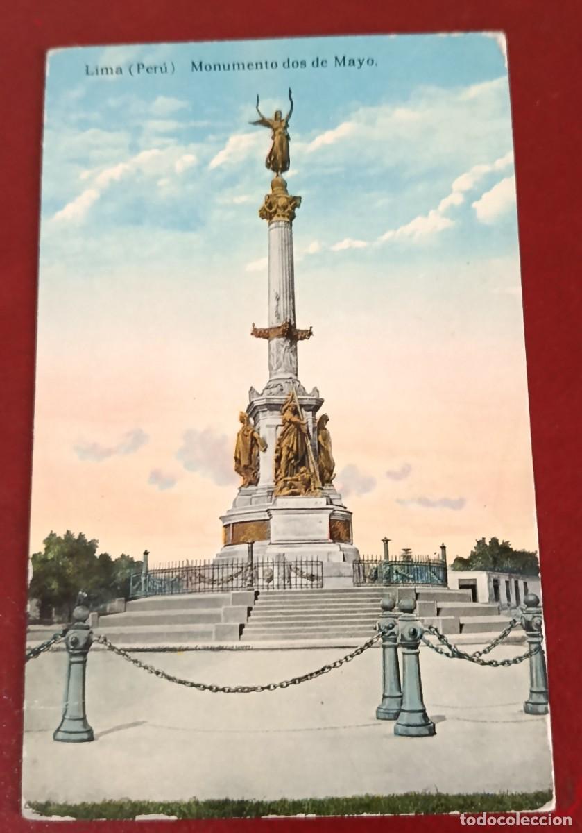 Postales: PLAZA DEL DOS DE MAYO - LIMA - PER&Uacute; - A. F. QECHSLE