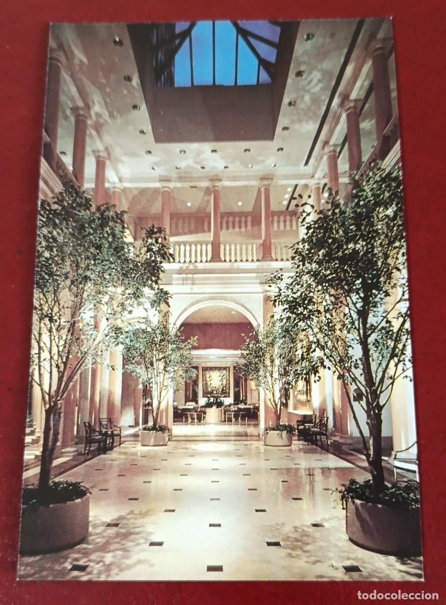 Postales: TARJETA POSTAL VESTIBULO INTERIOR HOTEL LE PARKER MERIDIAN - NEW YORK - EU