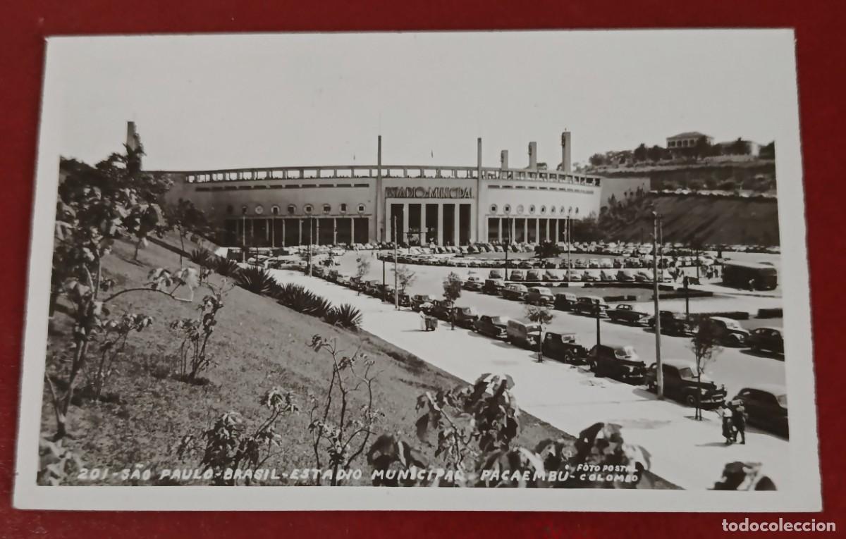 Postales: TARJETA POSTAL ESTADIO MUNICIPAL DO PACAEMBU - SAN PAULO - BRASIL 1940/50