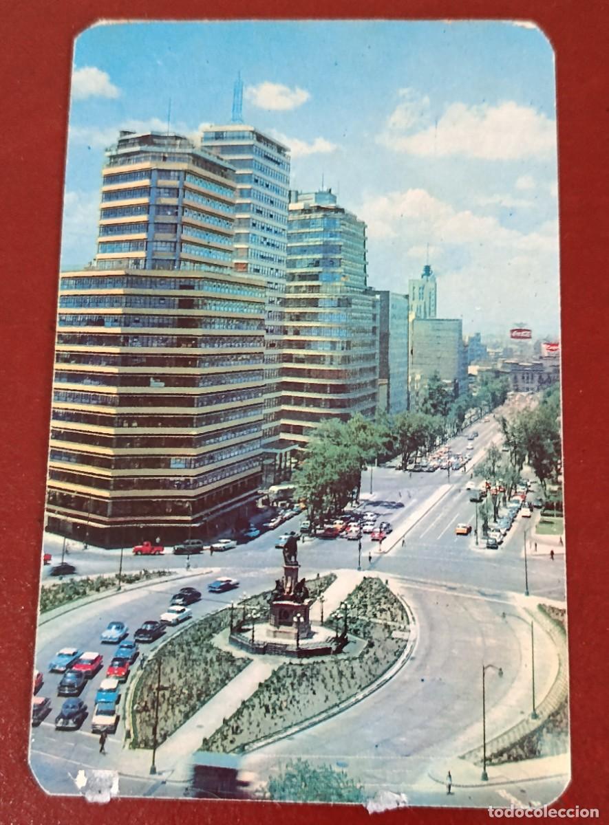Postales: TARJETA POSTAL GLORIETA DE CRIST&Oacute;BAL COL&Oacute;N - PASEO DE LA REFORMA - M&Eacute;XICO 1960