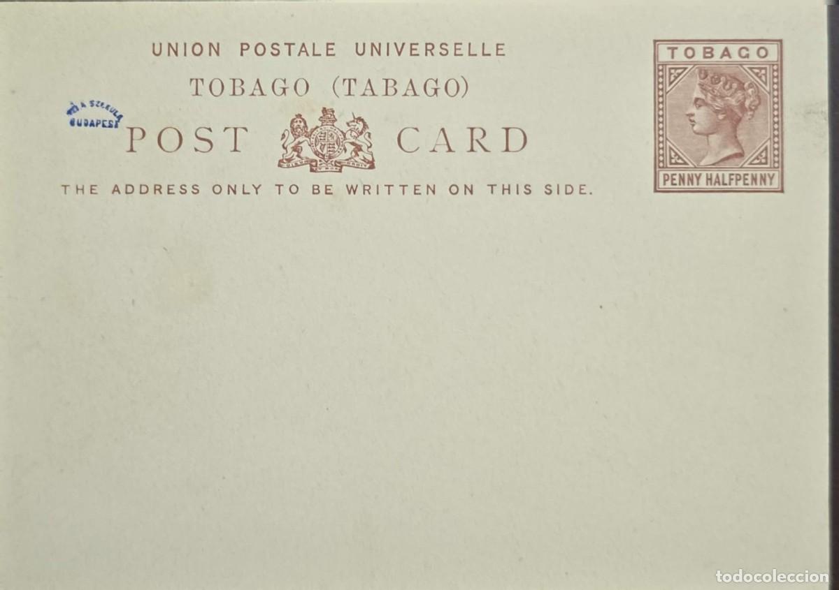 Postales: MI) 1881, TOBAGO, CLASSIC QUEEN VICTORIA-ERA POSTAL CARD, FEATURES THE PRINTED BRITISH ROYAL COAT OF