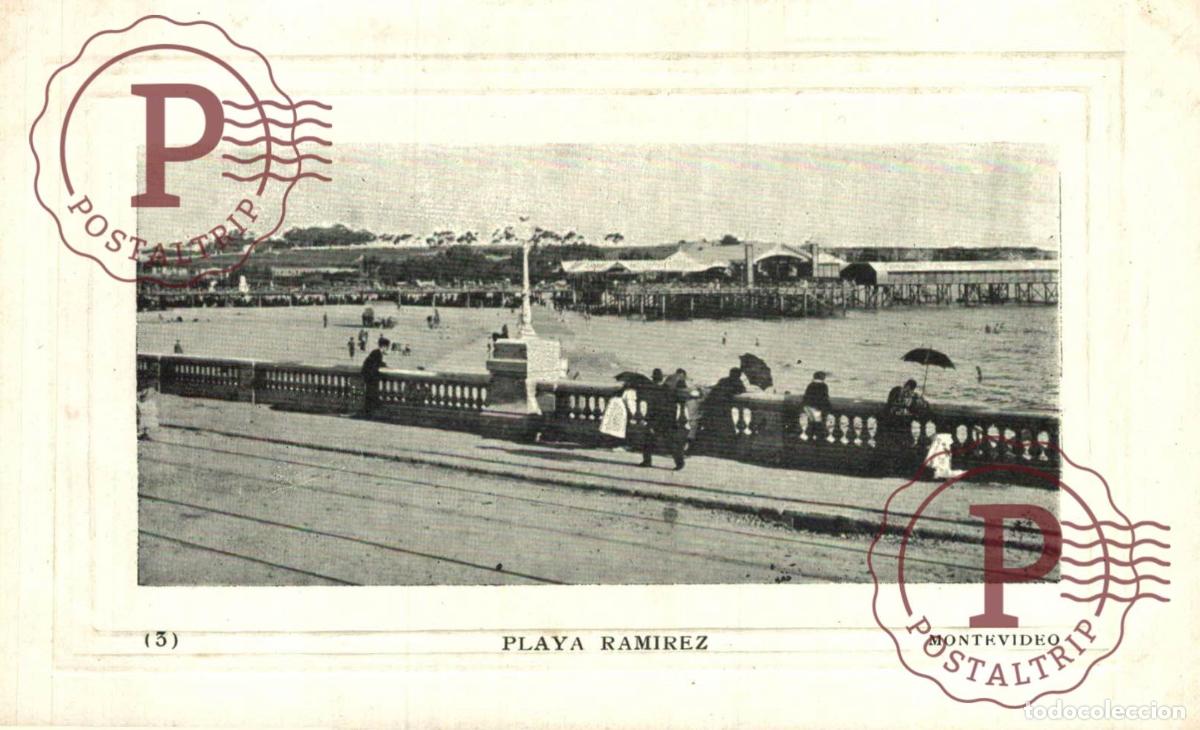 Postales: URUGUAY MONTEVIDEO PLAYA RAMIREZ. MARCO RELIEVE