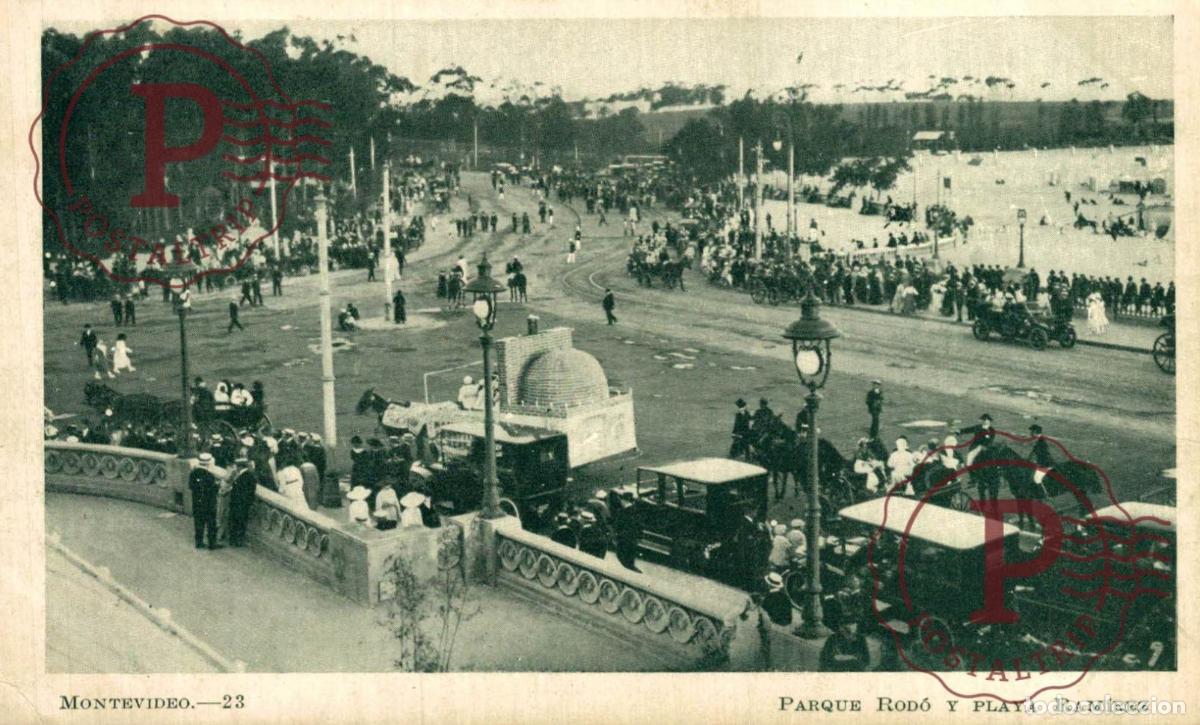 Postales: URUGUAY MONTEVIDEO. PARQUE RODO Y PLAYA RAMIREZ