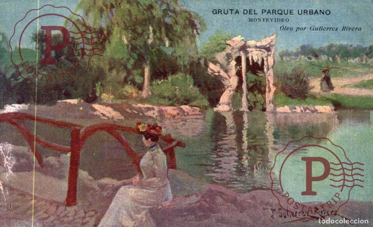 Postales: URUGUAY MONTEVIDEO OLEO GUTIERREZ RIVERA PARQUE URBANO O.M.B.