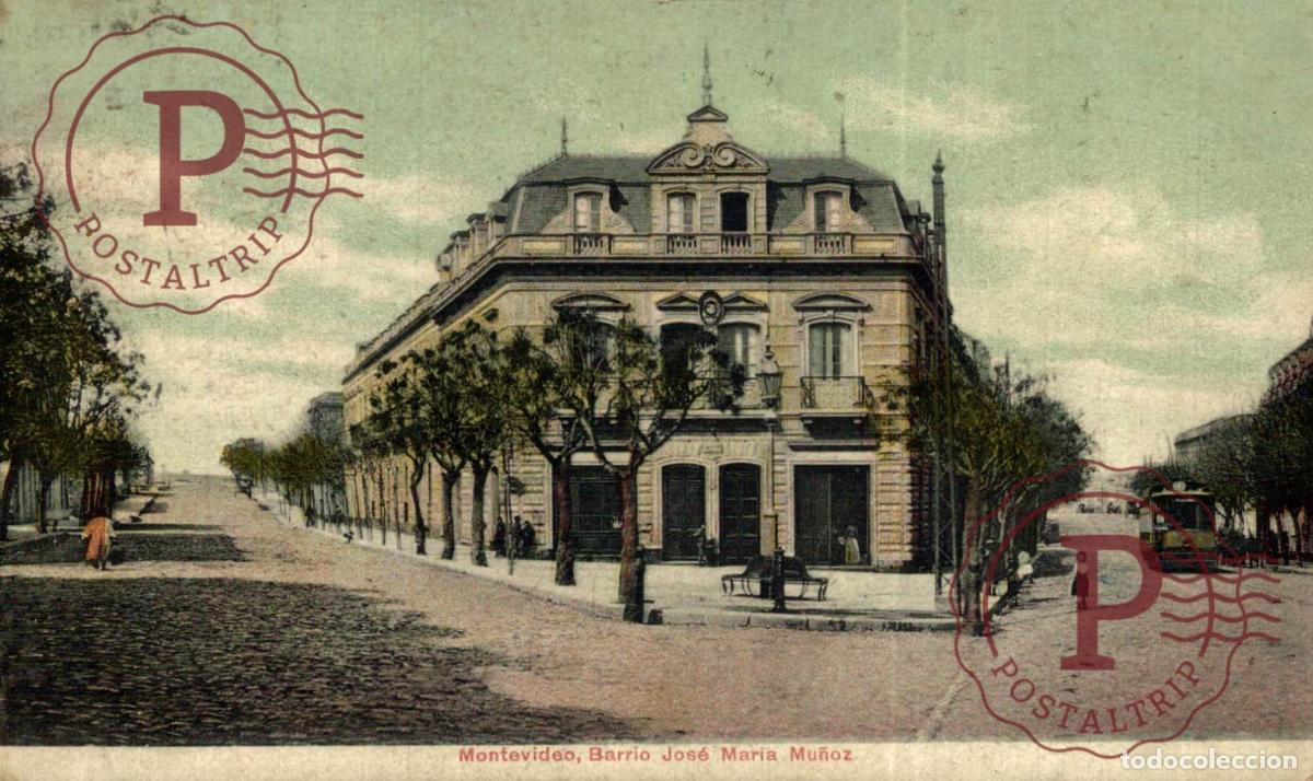 Postales: URUGUAY MONTEVIDEO BARRIO JOSE MARIA MU&Ntilde;OZ TRANVIA TRAMWAY.