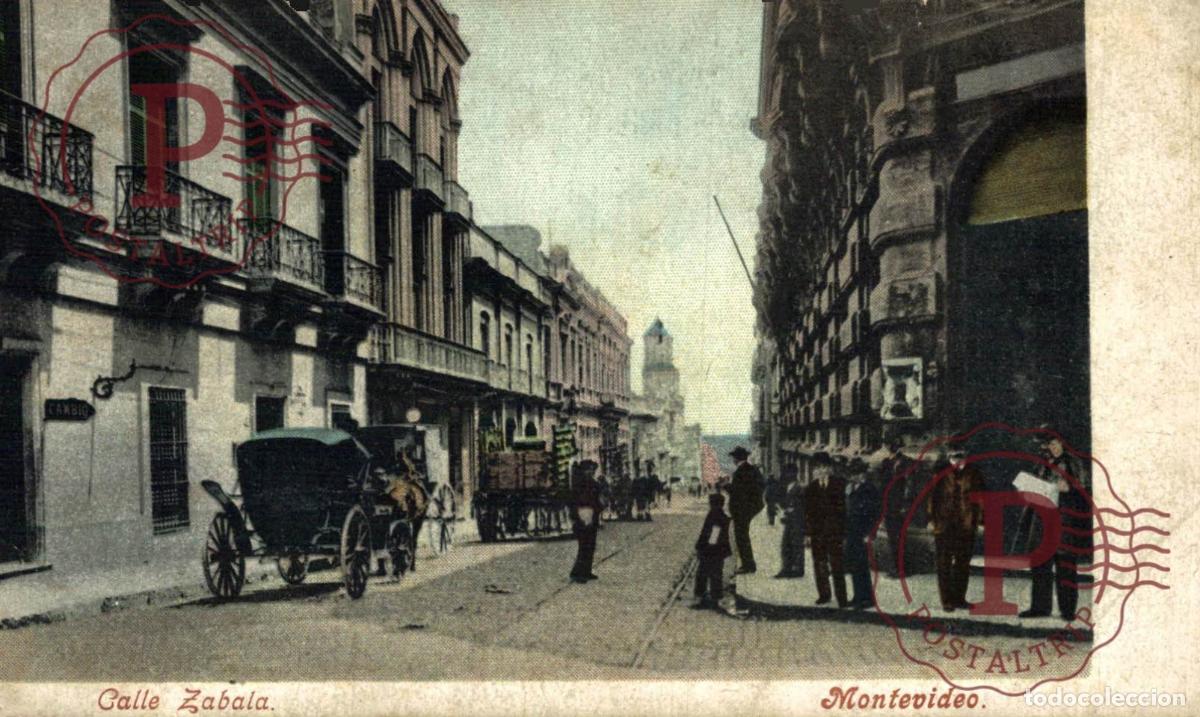 Postales: URUGUAY MONTEVIDEO CALLE ZABALA.