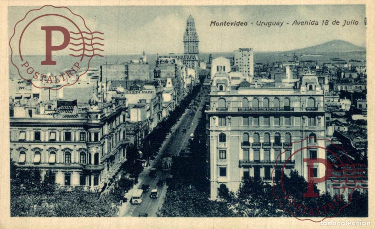Postales: URUGUAY. MONTEVIDEO AV 18 DE JULIO. - Foto 1