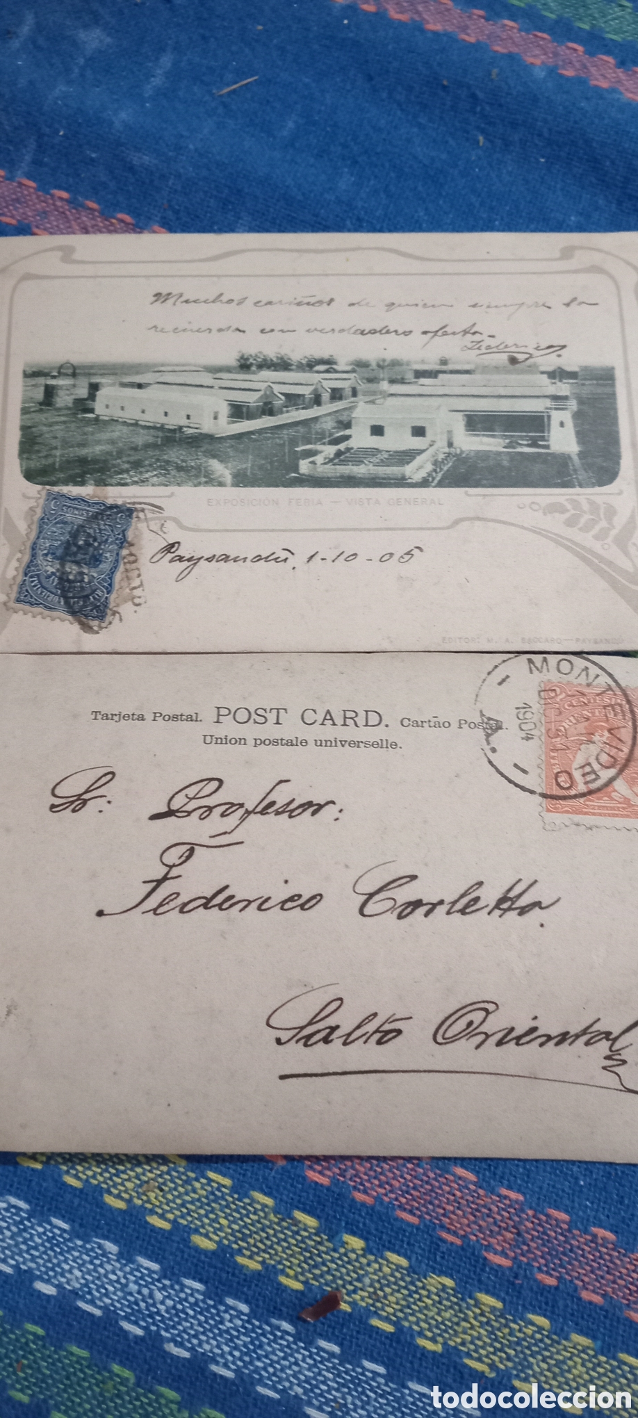 Postales: 2 POSTALES CON SUS SELLOS A&Ntilde;OS 1904/5