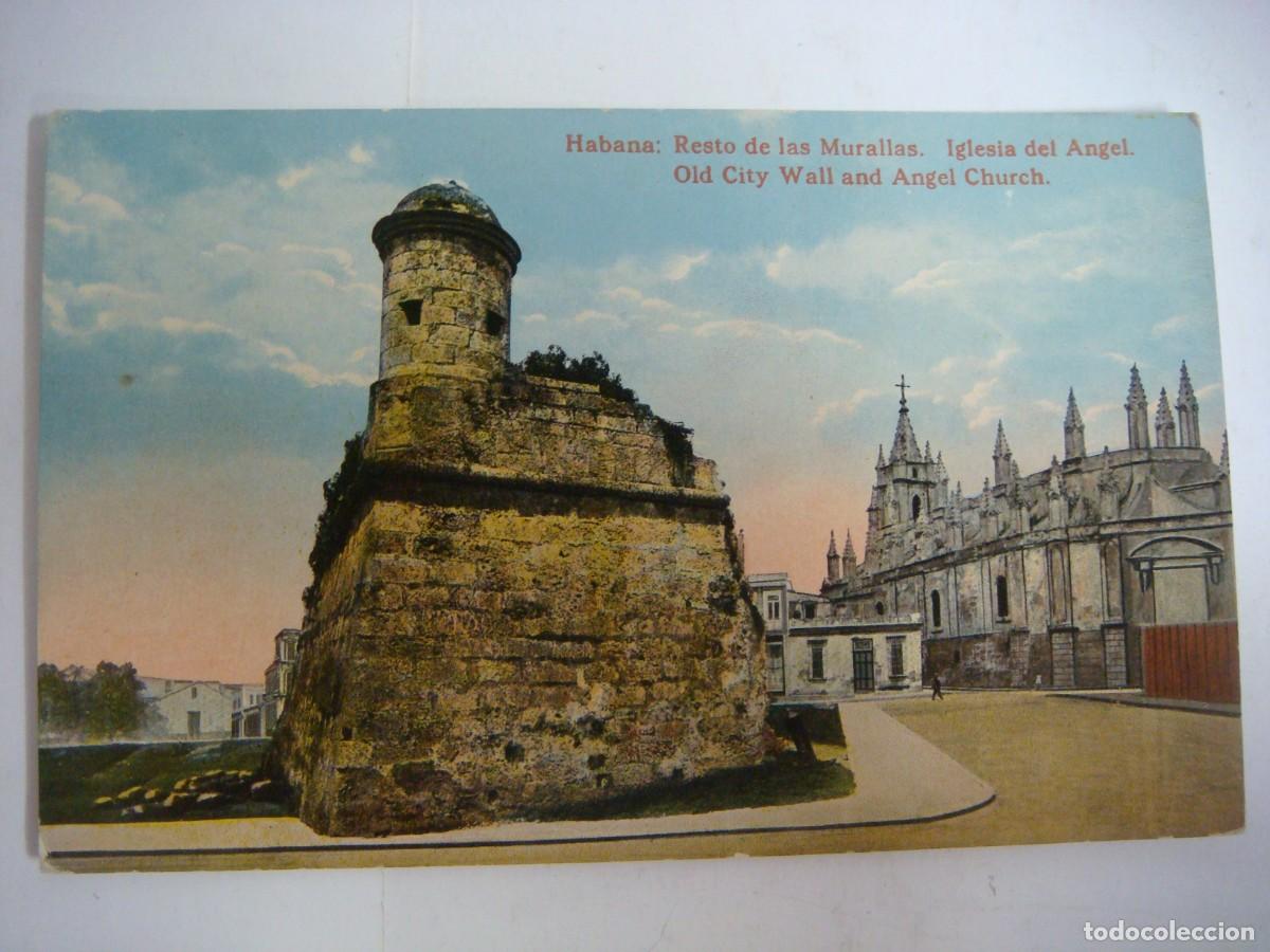 Postales: POSTAL DE HABANA RESTO DE LAS MURALLAS IGLESIA DEL ANGEL-CAJ-POS-N&ordm;-5 SOB-38